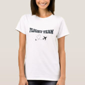Travel Family Vacation Black Flight Team Vliegtuig T-shirt (Voorkant)
