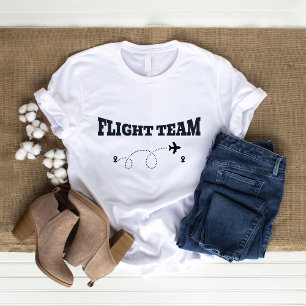 Travel Family Vacation Black Flight Team Vliegtuig T-shirt