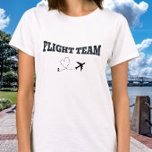 Travel Family Vacation Black Flight Team Vliegtuig T-shirt