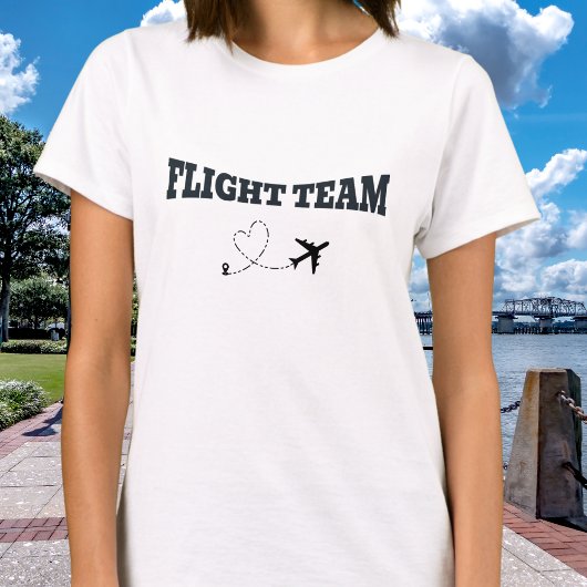 Travel Family Vacation Black Flight Team Vliegtuig T-shirt