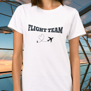 Travel Family Vacation Black Flight Team Vliegtuig T-shirt