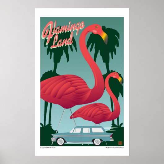 TRAVEL-Flamingo Land Poster (Voorkant)