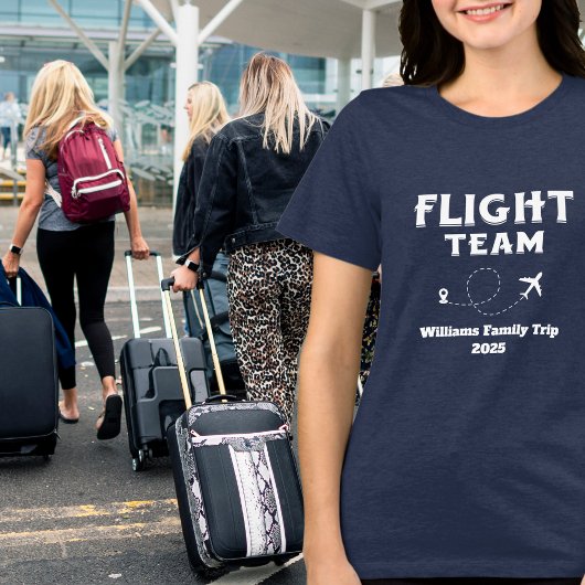 Travel Flight Team Familie Vakantie Bachelorette Tri-Blend Shirt