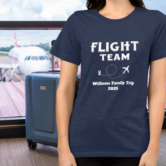 Travel Flight Team Familie Vakantie Bachelorette Tri-Blend Shirt