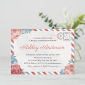 Travel Floral Briefkaart Bridal Shower (Staand voorkant)