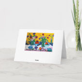 Travel  Flower Art Christmas Card Feestdagen Kaart (Achterkant)