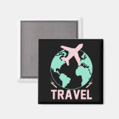 Travel fly feel free fridge magnet (Voorkant / Achterkant)