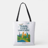 Travel, Food & Landscapes Tote Bag | Add Text/Name (Achterkant)