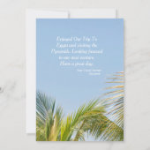 Travel Friends Beach Palm Trees personaliseren Bedankkaart (Achterkant)