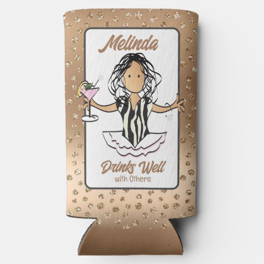 Travel Funny Cruise Vacking for her Foam Drink Seltzer Blikjeskoeler (Achterkant)