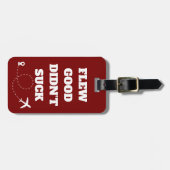 Travel Funny “Flew Good Didn’t Suck” and Airplane Bagagelabel (Voorkant horizontaal)
