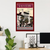 TRAVEL-Galveston Poster (Thuiskantoor)