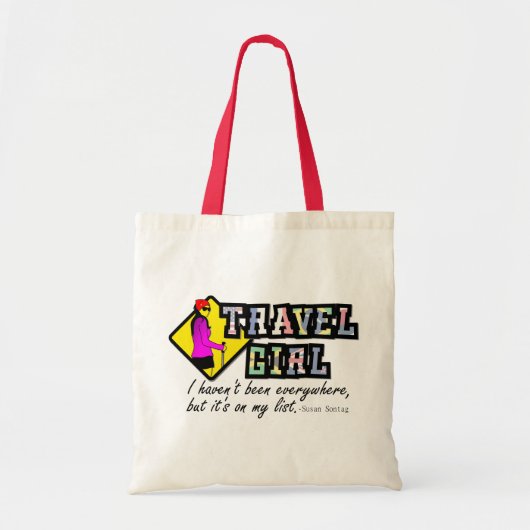 Travel Girl Tote Bag (Voorkant)