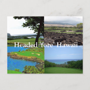 Travel Hawaii Fore Golf Briefkaart