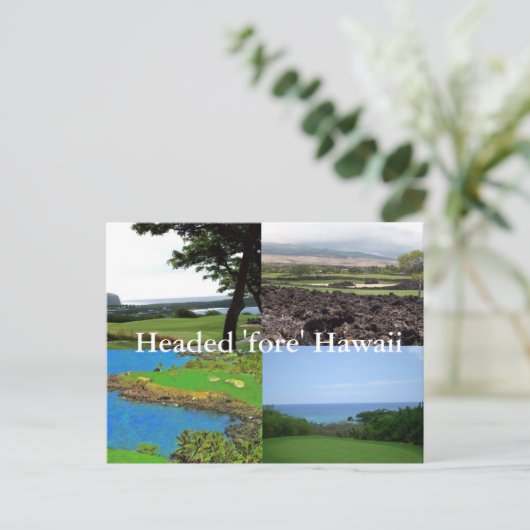 Travel Hawaii Fore Golf Briefkaart (Staand voorkant)