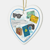 Travel Heart Ornament (Links)
