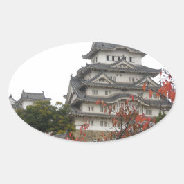 Travel Himeji Castle Ovale Sticker
