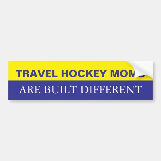 Travel Hockey Moms are Built Different Bumpersticker (Voorkant)
