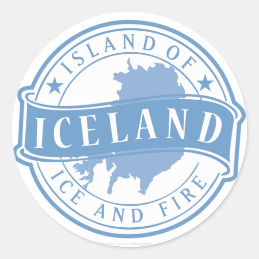 TRAVEL-IJsland Ronde Sticker (Voorkant)