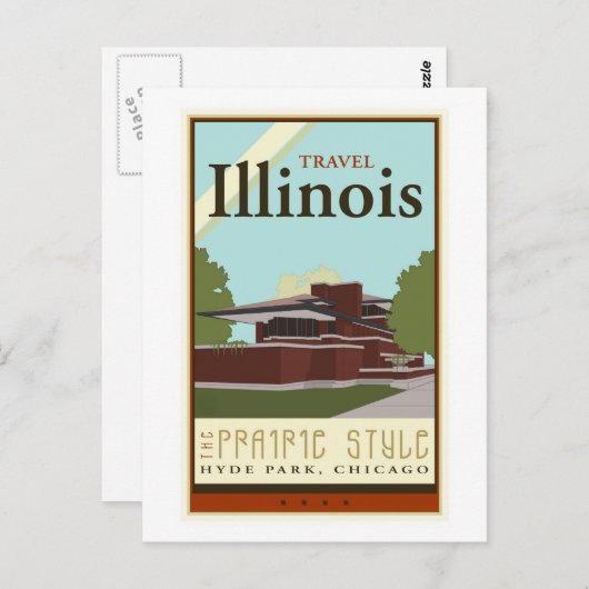 Travel Illinois Briefkaart (Voorkant / Achterkant)