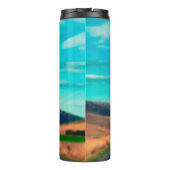 Travel inspiration quote - Go to new place. Retro  Thermosbeker (Achterkant)