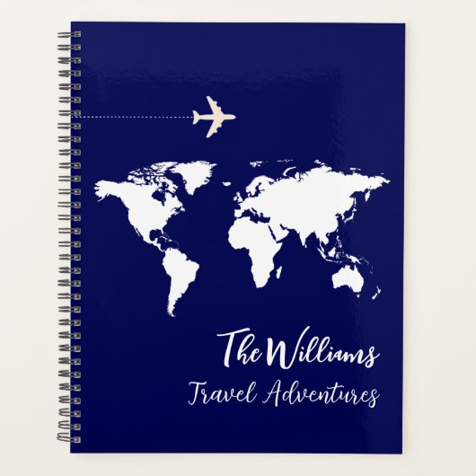 Travel International Navy Blue Planner (Voorkant)