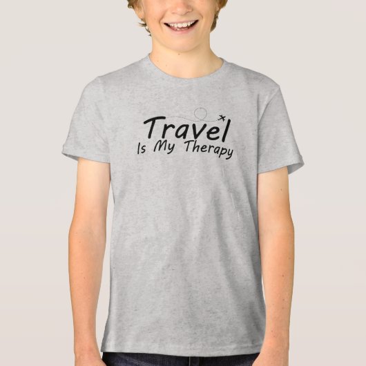 Travel Is My Therapy, Adventure Lover Tri-Blend Shirt (Voorkant)