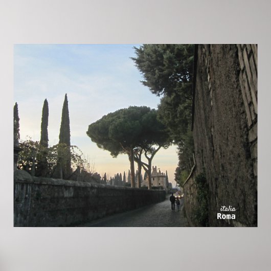 Travel | Italië - Apian Way Evening Stroll Poster (Voorkant)