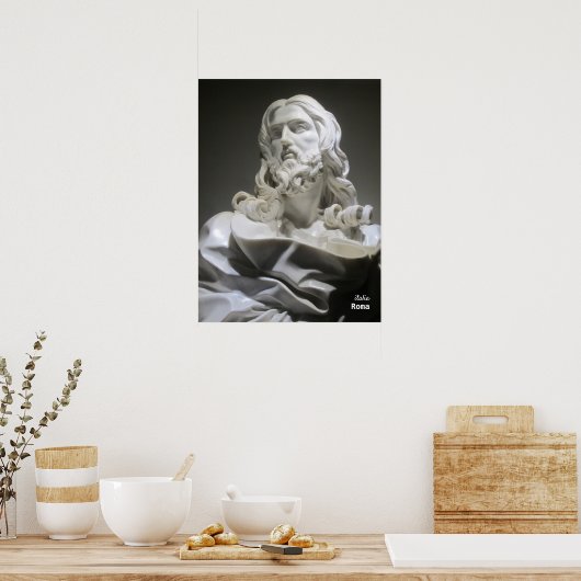 Travel | Italië - Rome, Bernini Jesus sculpture Poster (Keuken)
