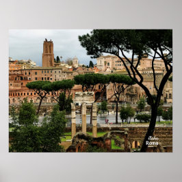 Travel | Italië, Rome op een regenachtige dag Poster
