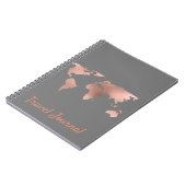 Travel Journal  Roos Gold Map Folie Notitieboek (Linkerzijde)