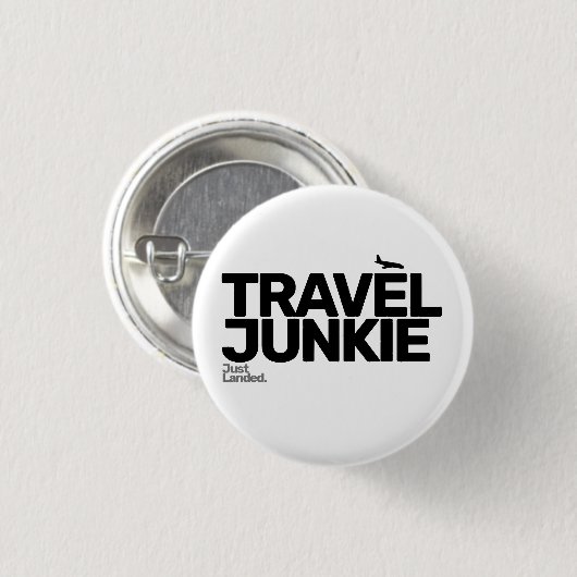 Travel Junkie Button (Voorkant /achterkant)