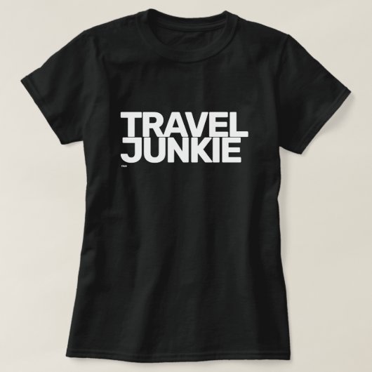 Travel Junkie T-shirt (Design voorkant)