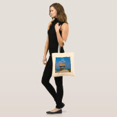 Travel Junkie Tropical Beach Blue Ocean Caribbean Tote Bag (Voorkant (model))