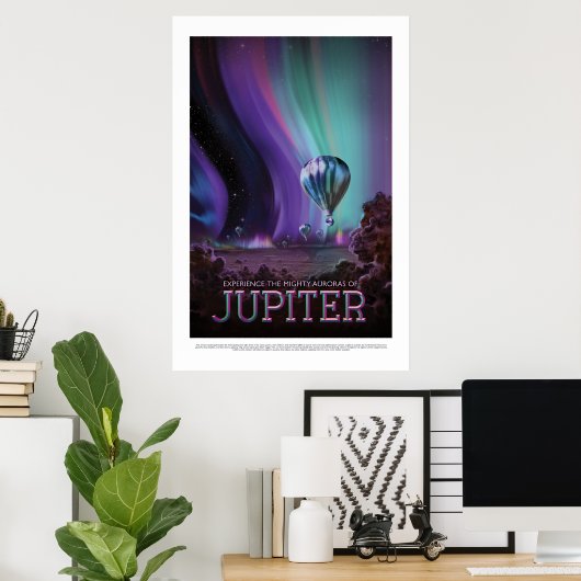 Travel Jupiter Bekijk de Auroras NASA Poster (Thuiskantoor)