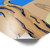 Travel keepsake Greek afternoon olive tree scene Foto Afdruk (Hoek)