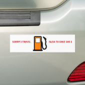 Travel langzaam om Bumpersticker te besparen (Op auto)