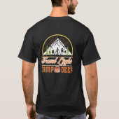 Travel Light, Camp Deep | Minimalist Camping Adven T-shirt (Achterkant)