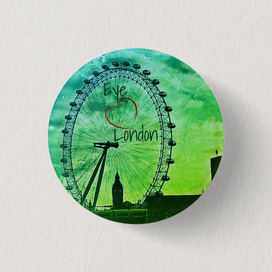 Travel London England Accessory Fun Button (Voorkant)