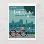 Travel London, England Retro Briefkaart (Voorkant)