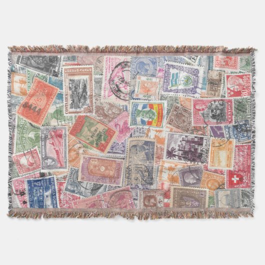 Travel Lover Gift Stamp Collectie Deken (Voorkant)