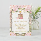 Travel Map Adventure Bridal Shower Uitnodiging (Staand voorkant)