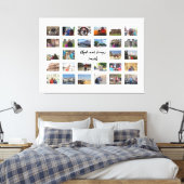 Travel Memories Collage 36 x 24 witte achtergrond Canvas Afdruk (Insitu (Slaapkamer))
