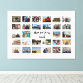 Travel Memories Collage 36 x 24 witte achtergrond Canvas Afdruk (Insitu (Houten vloer))