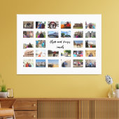 Travel Memories Collage 36 x 24 witte achtergrond Canvas Afdruk (Insitu (Woonkamer))