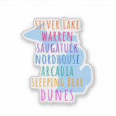 Travel Michigan Sand Dunes Theme Vinyl Sticker (Voorkant)