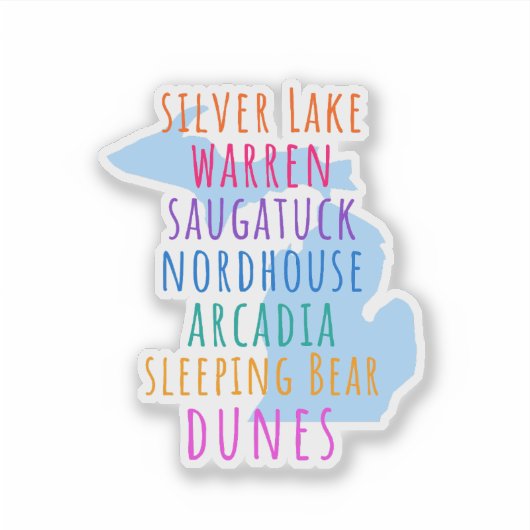 Travel Michigan Sand Dunes Theme Vinyl Sticker (Voorkant)