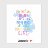 Travel Michigan Sand Dunes Theme Vinyl Sticker (Vel)