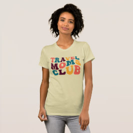 Travel Moms Club Groovy Retro Zomervibes Beige T-shirt
