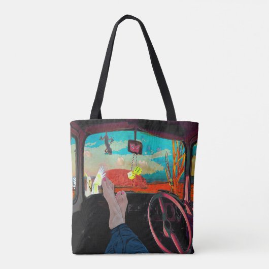 Travel Monogram Outback Iconische Australische Afb Tote Bag (Achterkant)